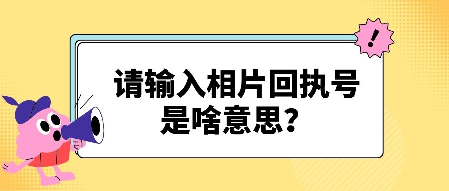 请输入相片回执号是啥意思？