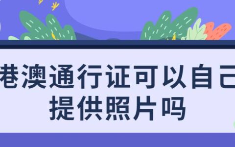 港澳通行证可以自己提供照片吗