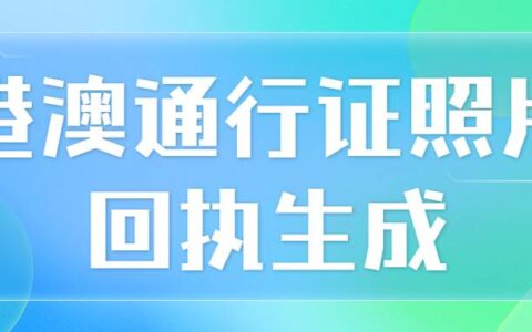 港澳通行证照片回执生成