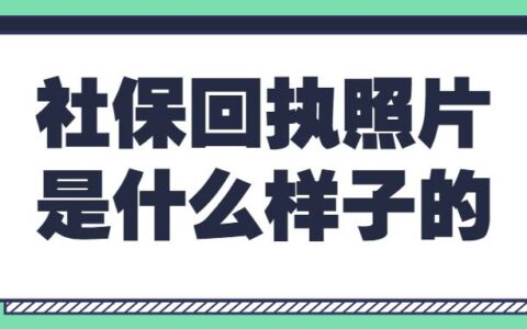 社保回执照片是什么样子的