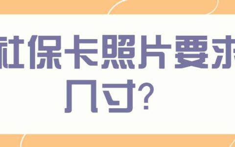 社保卡照片要求几寸？