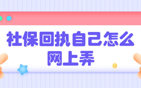 社保回执自己怎么网上弄