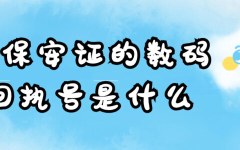 办保安证的数码回执号是什么
