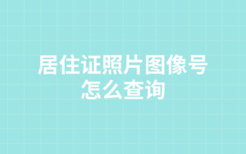 居住证照片图像号怎么查询