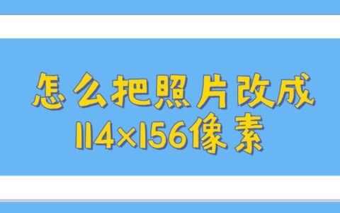 怎么把照片改成114×156像素？