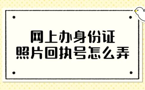 网上办身份证，照片回执号怎么弄？