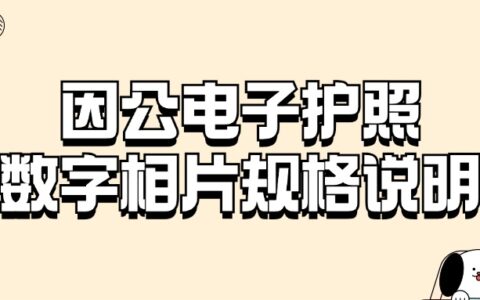 因公电子护照数字相片规格说明