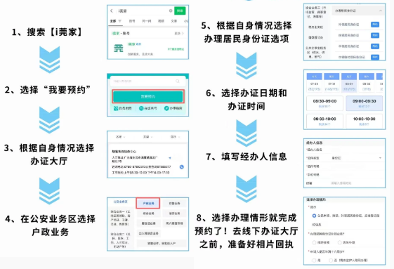 【东莞身份证】在东莞,异地补换领身份证窗口办/自助办两种办理方式,只需“I莞家”线上预约即可办理!(内附流程+清单)
