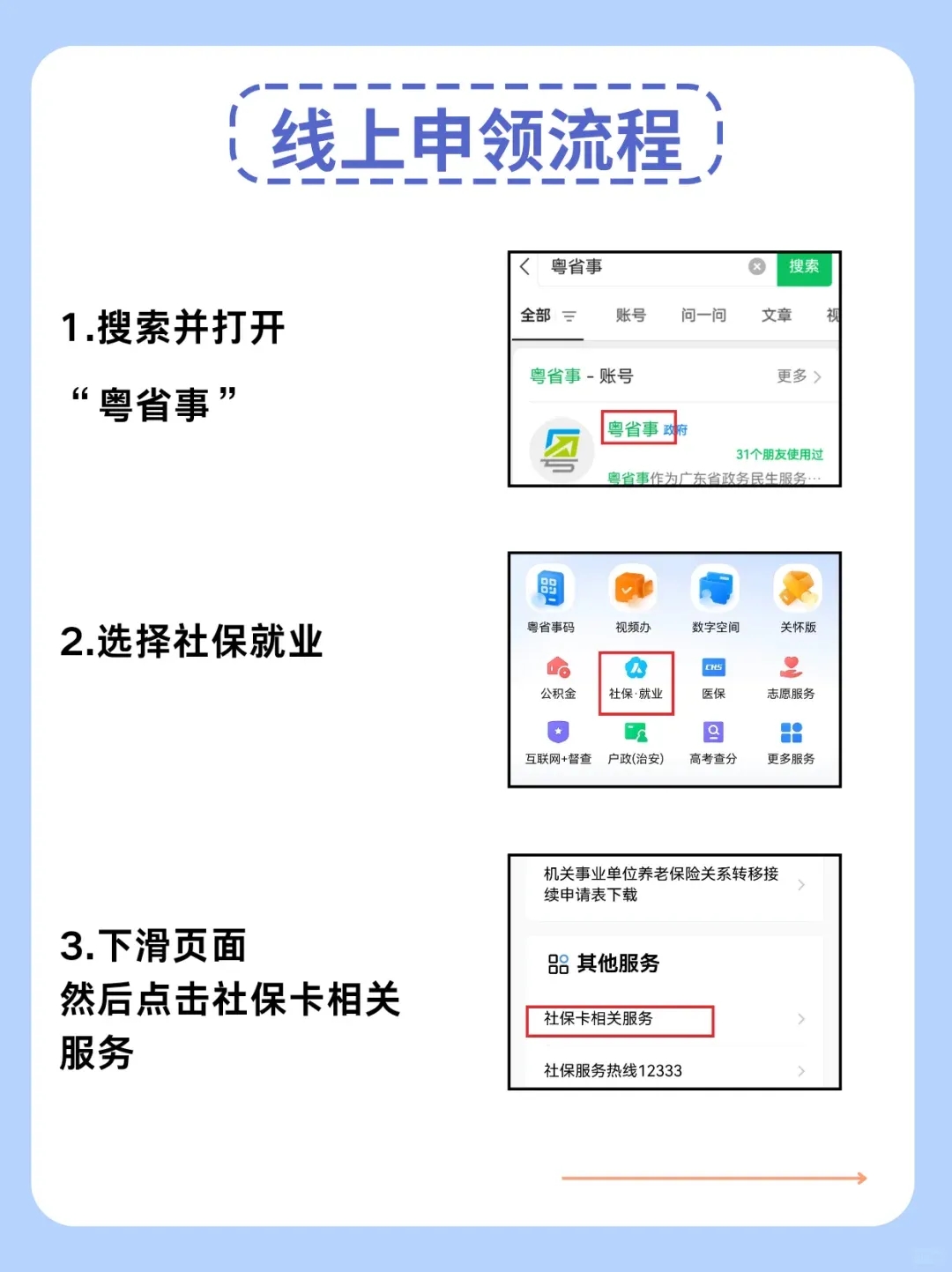 【广东】快收藏！广东社保卡10分钟线上申领攻略（附办理流程及线下激活方式）→
